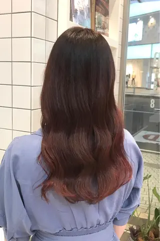 セミロング カラー 髙橋 かすみのヘアスタイル