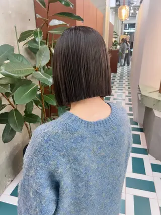 ミディアム noe所属・AYAKA/名古屋/ 栄/ボブ/透明カラーのヘアスタイル