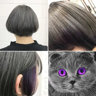 ショート カラー "PEPPU "所属・派手髪、ハイトーン ショートヘアShinのヘアスタイル