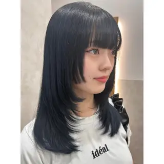 セミロング カラー レイヤー/艶カラー/ Natsuho💞のヘアスタイル