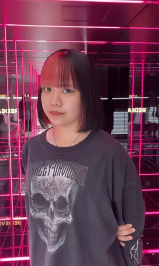 ミディアム REDEAL 渋谷所属・こうき/縮毛矯正/ ブリーチ縮毛矯正のヘアスタイル