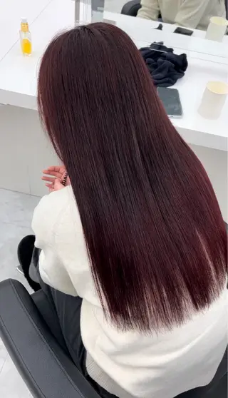 ロング カラー kazuki🍑韓国 トレンド暖色🫗のヘアスタイル