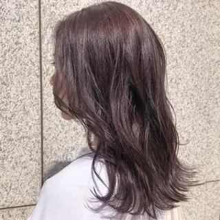 セミロング カラー 尾籠 美幸 (オゴモリ ミユキ)のヘアスタイル