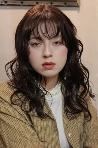 セミロング パーマ 似合わせカラー/ えみな🍊✨️のヘアスタイル