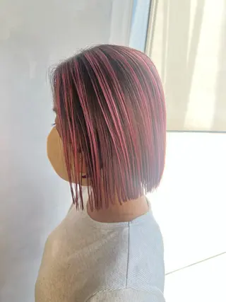 ミディアム 渋谷ハイトーン/ デザインカラー阿部のヘアスタイル