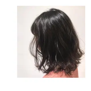 セミロング パーマ 30代からの大人 ショートのヘアスタイル