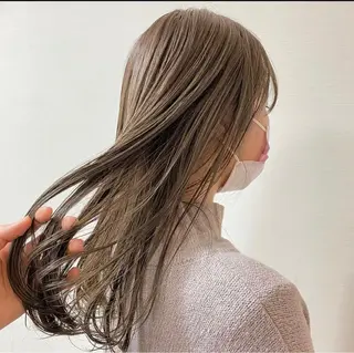 セミロング カラー スタジオノル パーマ🌀あやなのヘアスタイル