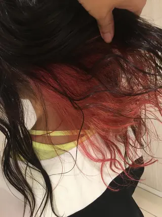 セミロング カラー ハイトーン/ブリーチ 山崎 悠次のヘアスタイル