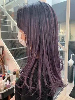 セミロング カラー CHERIEブリーチ ダブルカラー　天神のヘアスタイル