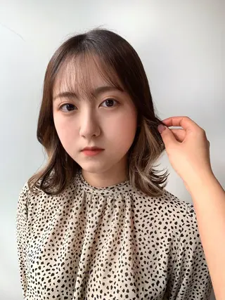 カラー RIKO👼🏻💓 韓国ガーリーのヘアスタイル