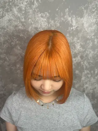 ミディアム カラー ブリーチカラー💙 𝗠𝗜𝗞𝗨のヘアスタイル