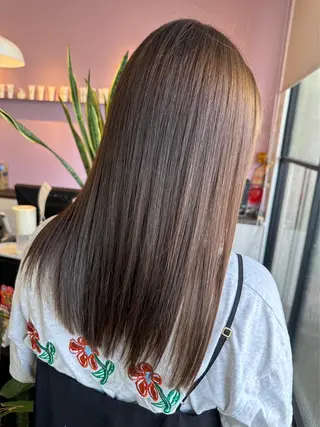 セミロング 阿倍野/髪質改善 /縮毛矯正/坪田幸広のヘアスタイル