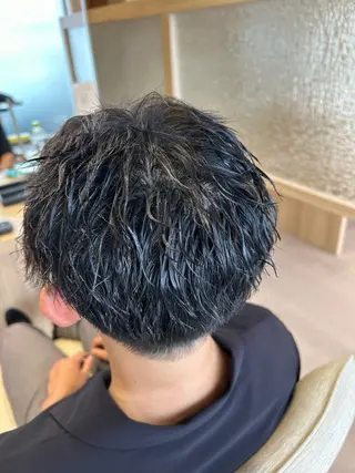 パーマ メンズ 癖毛￤ボブ￤暖色 🍒竹下 茜🍒のヘアスタイル
