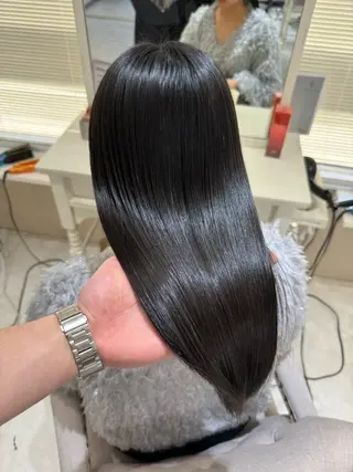 セミロング 髪質改善×縮毛矯正 Core 片山健太のヘアスタイル