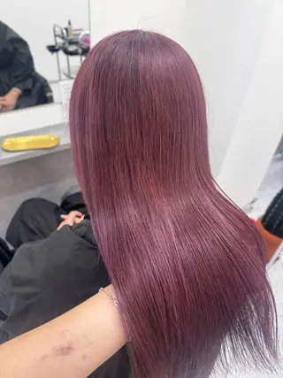 ロング カットカラー🩷 五島桜樫のヘアスタイル