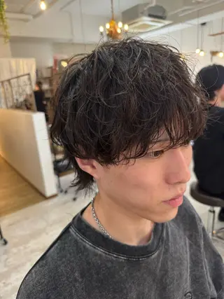 パーマ メンズ aqush所属・メンズパーマ/美髪 仲井康己のヘアスタイル