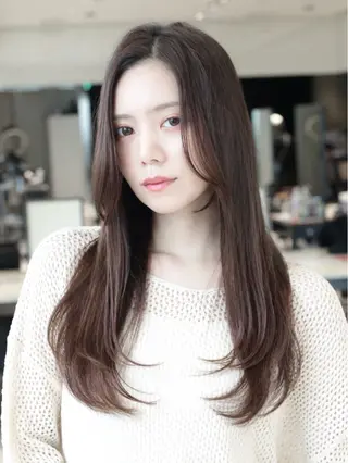 ロング カラー レイヤー/顔周り /透明感🩶高橋大のヘアスタイル