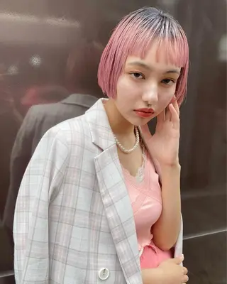 ショート カラー ハイトーンカラー🍑 心斎橋のヘアスタイル