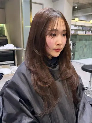 ロング カラー 透明感/レイヤー カット🎀Maco.のヘアスタイル