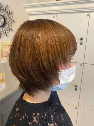 ショート ボブ/透明感カラー 岸本涼奈のヘアスタイル