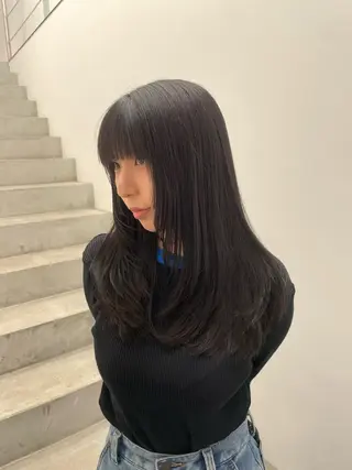 ロング ミユ/レイヤー/ カットモデル/名東区のヘアスタイル