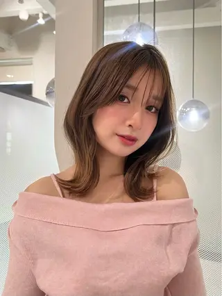 ミディアム rina/レイヤー ／メンズカットのヘアスタイル