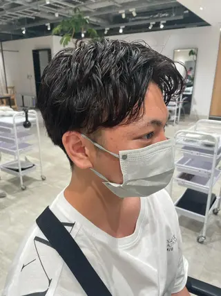 ショート カラー パーマ ヘアアレンジ メンズ パーソナルカラー合わ せたカラー🤍なつみのヘアスタイル