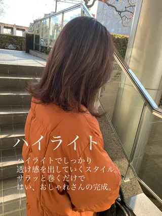 ミディアム カラー flocci🌙 フロクシのヘアスタイル