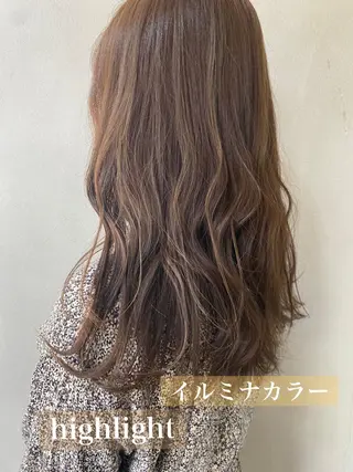 セミロング カラー 舟橋 りんかのヘアスタイル