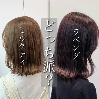 ミディアム カラー ヘアアレンジ メンズ キッズ ネイル マツエク・マツパ 💕トレンドうる艶髪 💕TUNE銀座のヘアスタイル