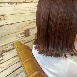 ミディアム カラー 美濃 咲穂のヘアスタイル