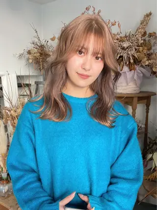 ミディアム カラー Piaコータロー ハイトーン&‪ボブのヘアスタイル