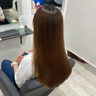 ロング パーマ ピンクカラー🎀 米津 美佑のヘアスタイル