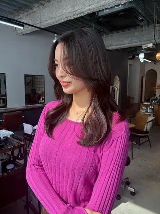セミロング カラー loty hair design所属・SEIRA🤍 レイヤーカットのヘアスタイル