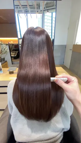 ロング 盛れる顔まわり🎀 縮毛矯正💐羽村勇樹のヘアスタイル