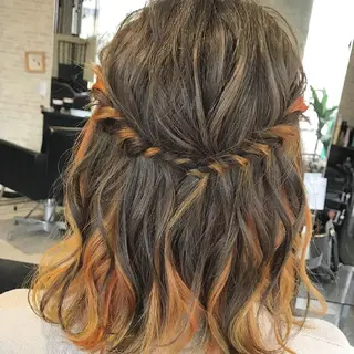 ミディアム ヘアアレンジ 🌈札幌派手髪🌈 Fave ユウキ🤞のヘアスタイル