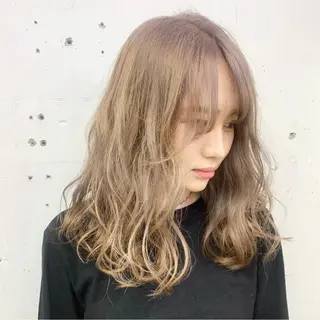 ロング カラー ヘアアレンジ ハイトーン/美髪矯正 🍃大江拓実のヘアスタイル