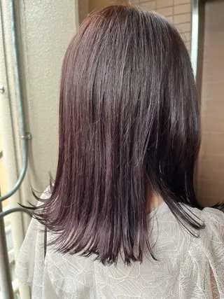 ミディアム カラー ✨🎨ブリーチなし 透明感カラー✨美友のヘアスタイル