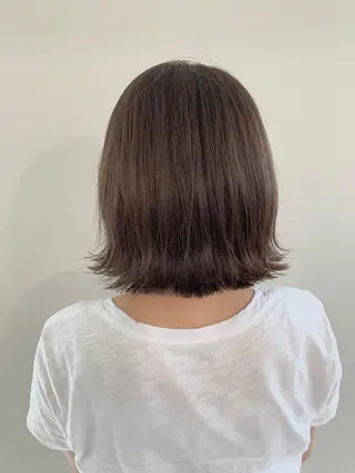ミディアム カラー パーマ ヘアアレンジ 加藤 綾華のヘアスタイル