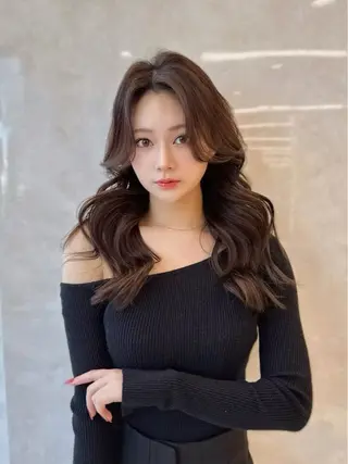 ロング カラー MAEUL luna所属・前髪顔周り/レイヤー 韓国/桔川恒のヘアスタイル