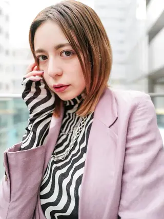 ミディアム カラー ヘアアレンジ cecil hair 難波店所属・髪質改善透明感カラー /SHOGO☀️のヘアスタイル