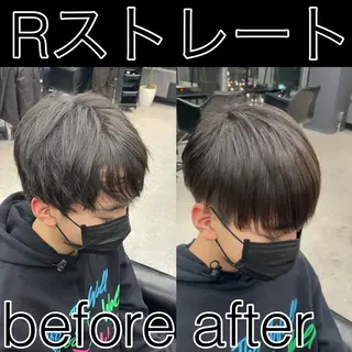 ショート メンズ 毛流れ縮毛矯正✨ メンズ那智優貴のヘアスタイル