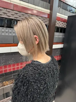 ショート カラー ショート×ブリーチ 🪞問屋町/yujiのヘアスタイル