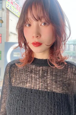 ミディアム カラー ブリーチなし透明感 カラー✨横山 佳希のヘアスタイル