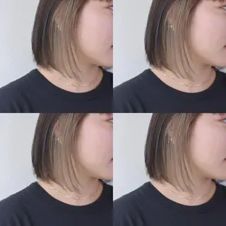 ミディアム カラー ヘアアレンジ 竹内啓太 ボブのヘアスタイル