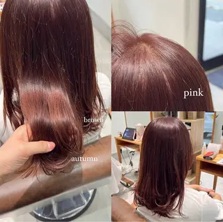ミディアム カラー ヘアアレンジ 黒阪 なみのヘアスタイル