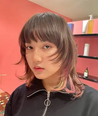 ミディアム 田邉 海斗のヘアスタイル