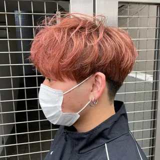 ショート カラー メンズ 【メンズ縮毛矯正】 田中秀斗のヘアスタイル