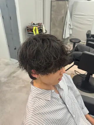 パーマ メンズ 【曲がる縮毛矯正】 モデル募集🙋カツヤのヘアスタイル