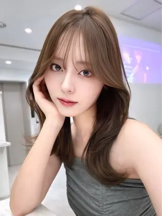 セミロング 映える顔まわり/前髪 特化 💗 ユキマのヘアスタイル